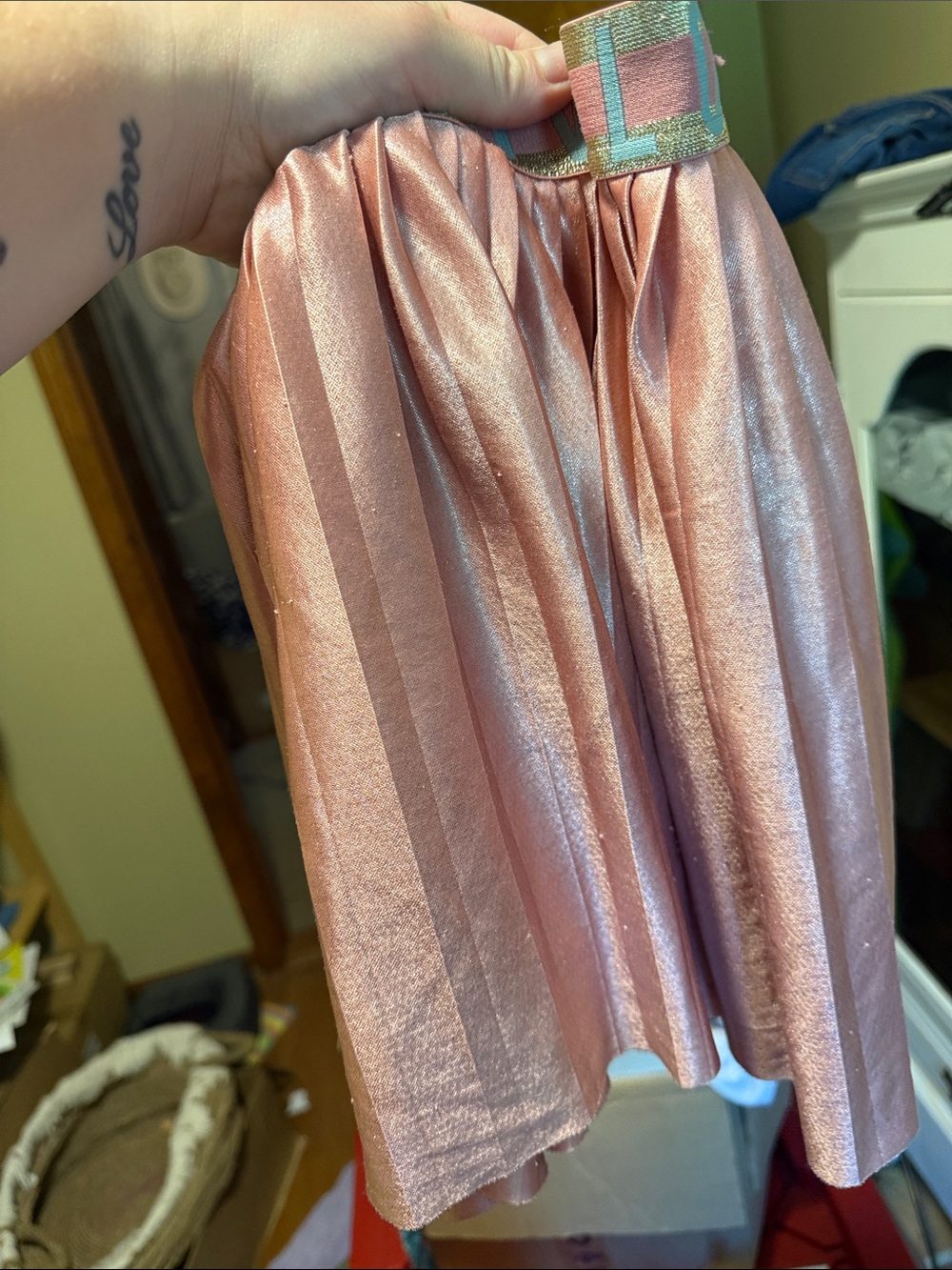 Garanimals Shimmery Rose Pink Pleated Circle Skirt